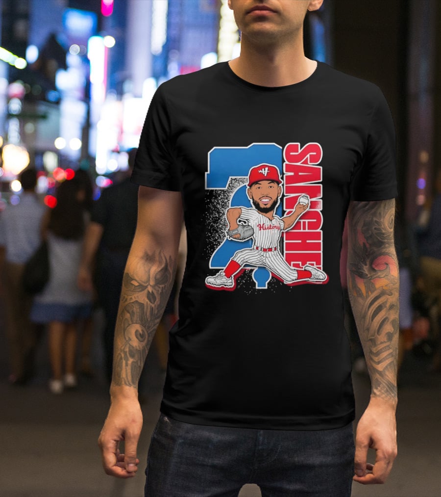 Sixto Sanchez 21 History Philadelphia Phillies Pitcher T-Shirt