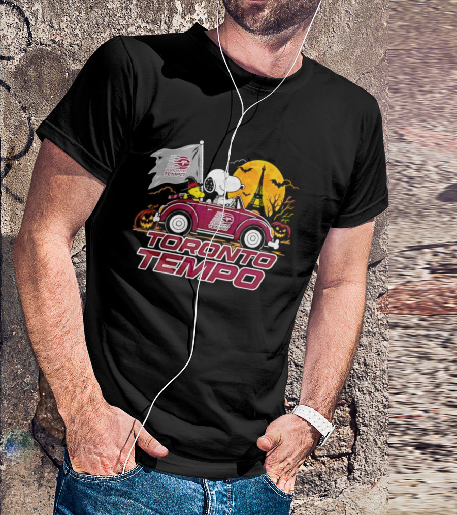 Toronto Tempo Snoopy Woodstock Halloween Car Adventure T-Shirt