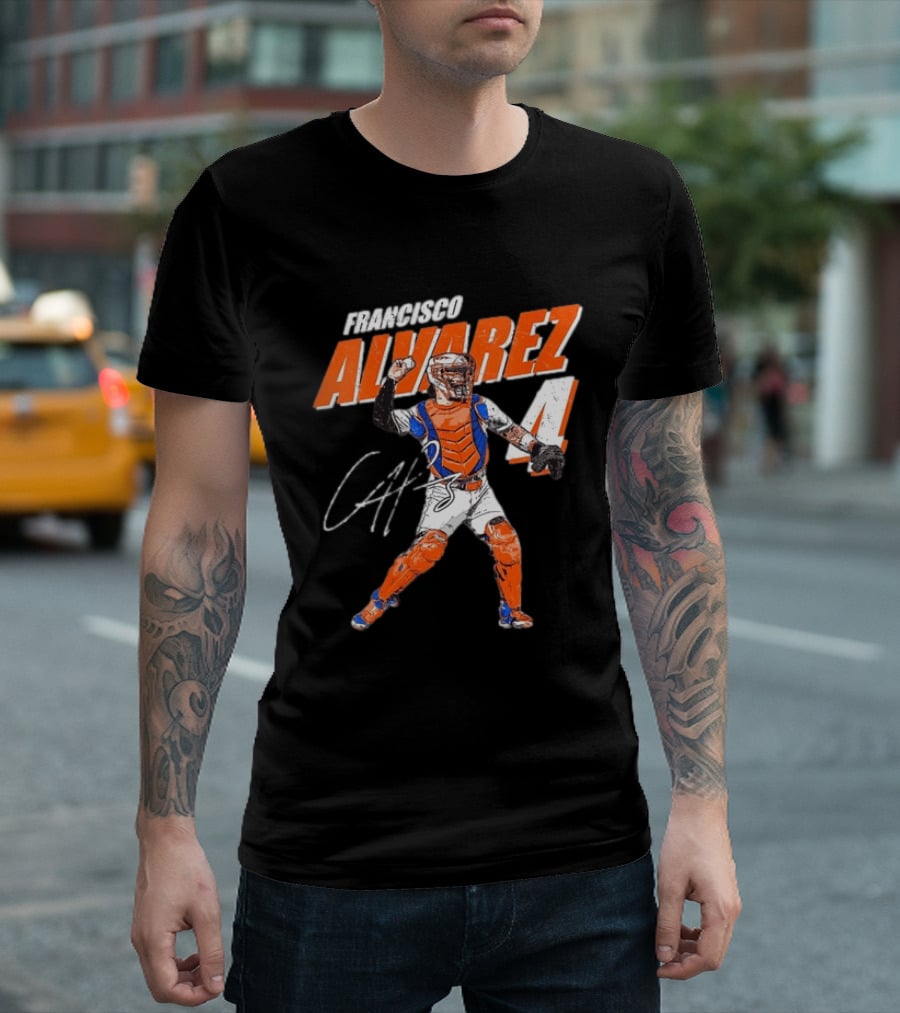 Francisco Alvarez New York Mets Number 4 Catcher T-Shirt