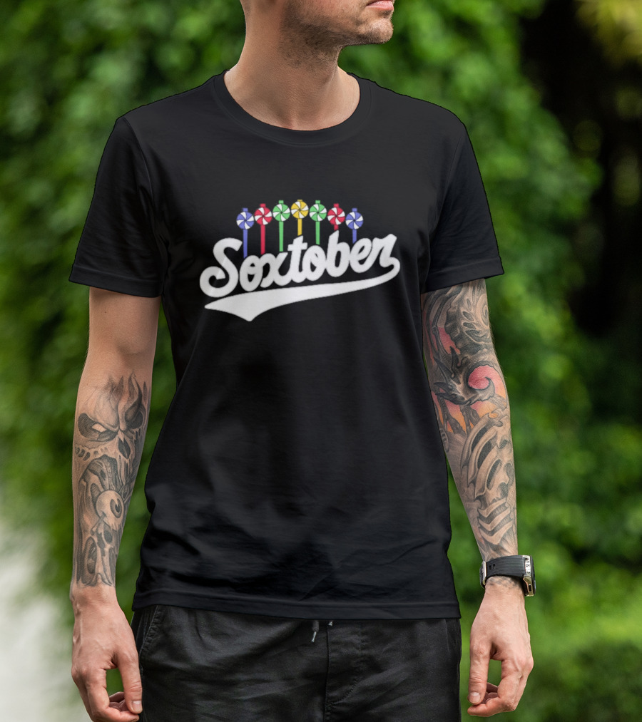 Colorful Pinwheel Soxtober Celebration 2023 T-Shirt