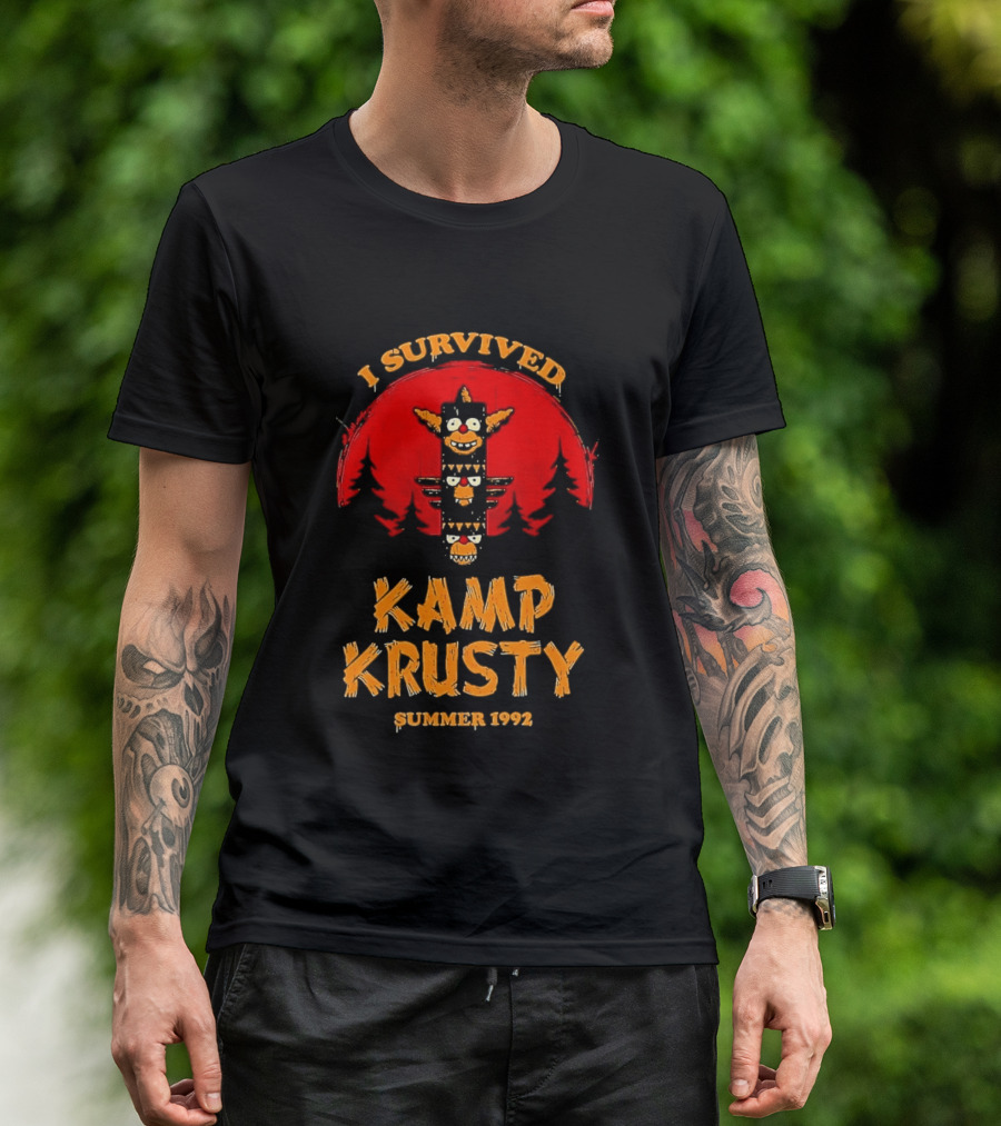 I Survived Kamp Krusty Summer 1992 Nostalgic Cartoon Adventure T-Shirt