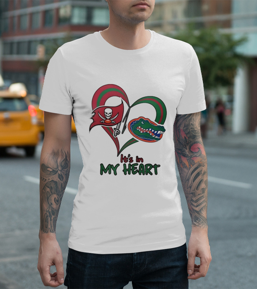 Tampa Bay Buccaneers Florida Gators It's In My Heart T-Shirt