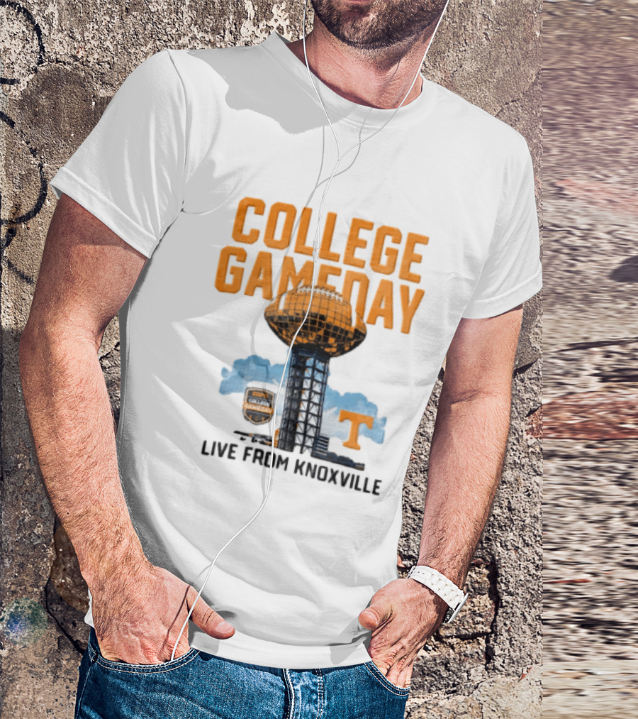Tennessee Volunteers College Gameday Live From Knoxville Football T-Shirt