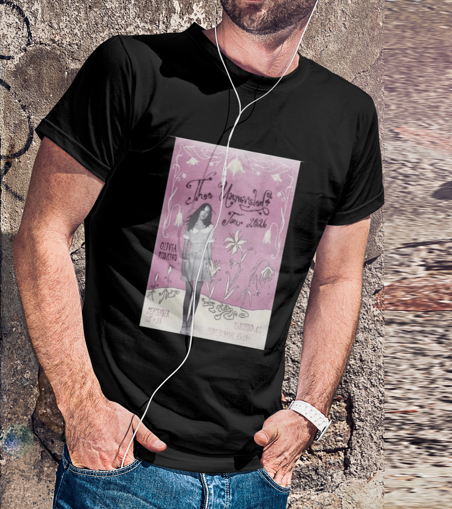 The Unraveled Tour Olivia Rodrigo 2026 Hartford Show September 26 XL Center Floral T-Shirt