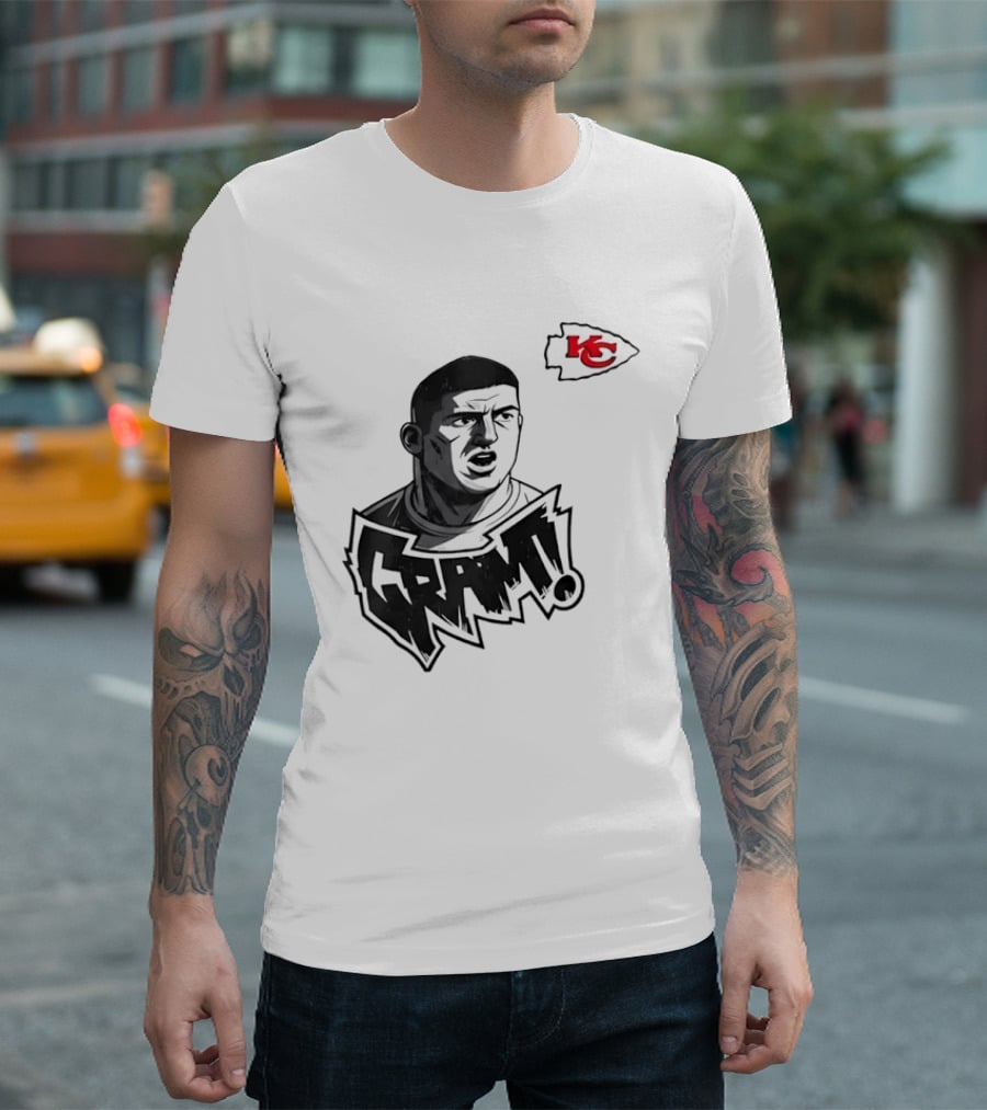 Travis Kelce Kansas City Chiefs GRAM NFL Football Star T-Shirt