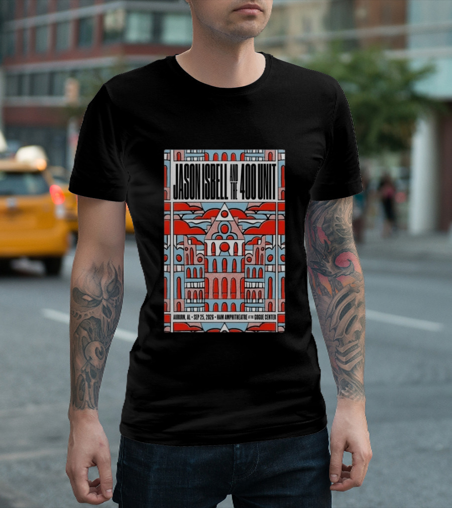 Jason Isbell And The 400 Unit Sep 25 2026 Ham Amphitheatre Auburn Gogue Center T-Shirt