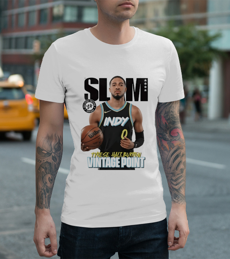 SLAM Magazine Tyrese Haliburton Indy Vintage Point T-Shirt