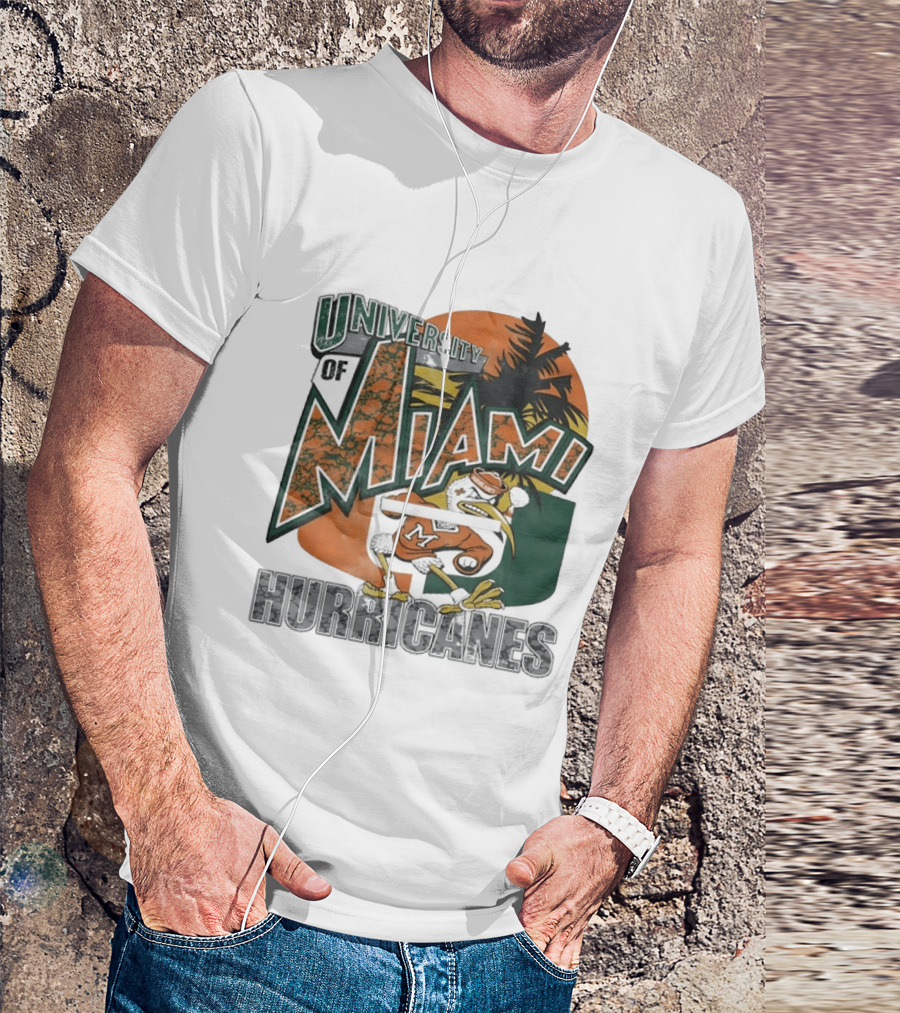 University Of Miami Hurricanes Vintage Sebastion The Ibis T-Shirt