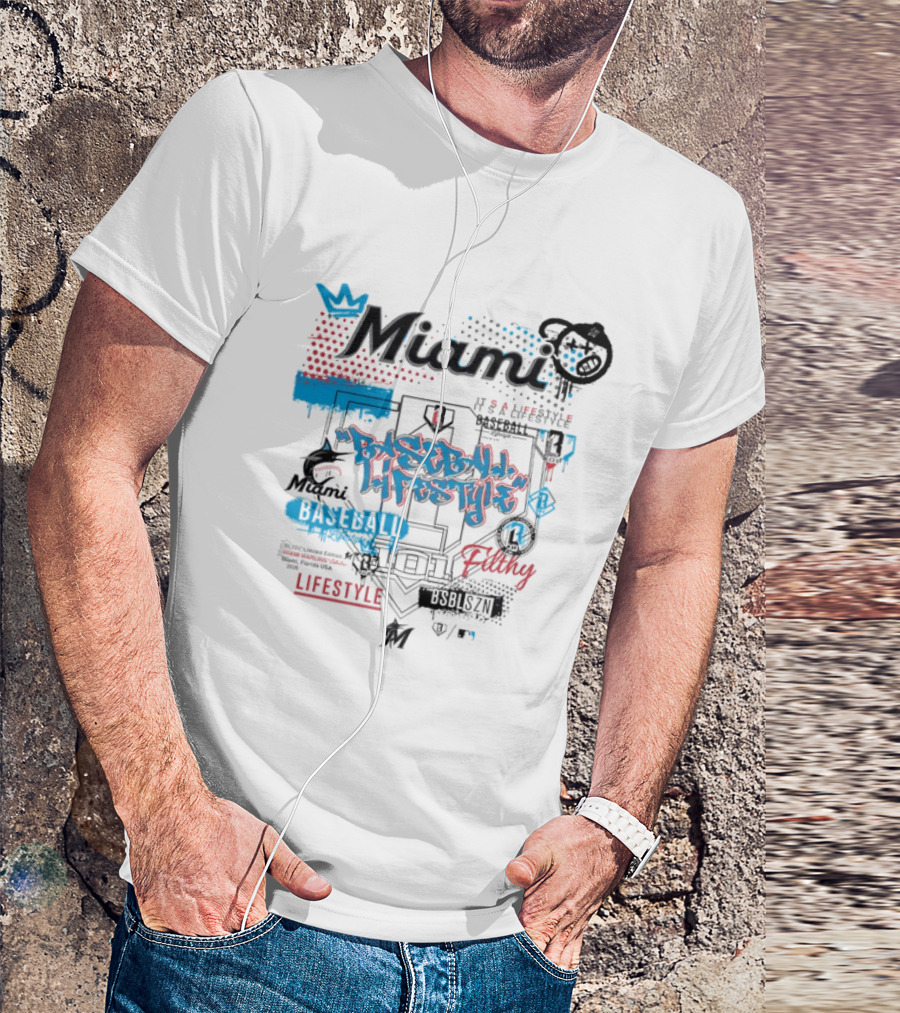 Miami Marlins Baseball Lifestyle It's A Lifestyle Vibes And Rhythm T-Shirt