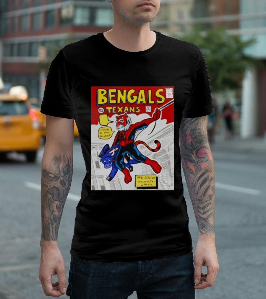 Bengals Vs Texans Week 2 Game Day NRG Stadium Houston 1PM EST Comic T-Shirt