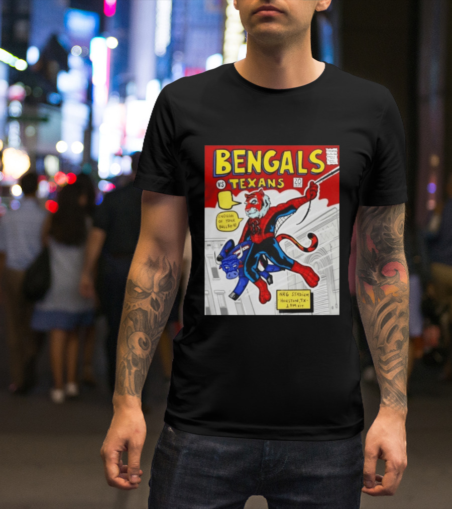 Bengals Vs Texans Week 2 Game Day NRG Stadium Houston 1PM EST Comic T-Shirt
