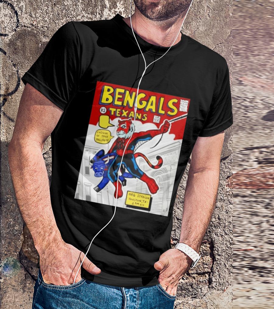Bengals Vs Texans Week 2 Game Day NRG Stadium Houston 1PM EST Comic T-Shirt