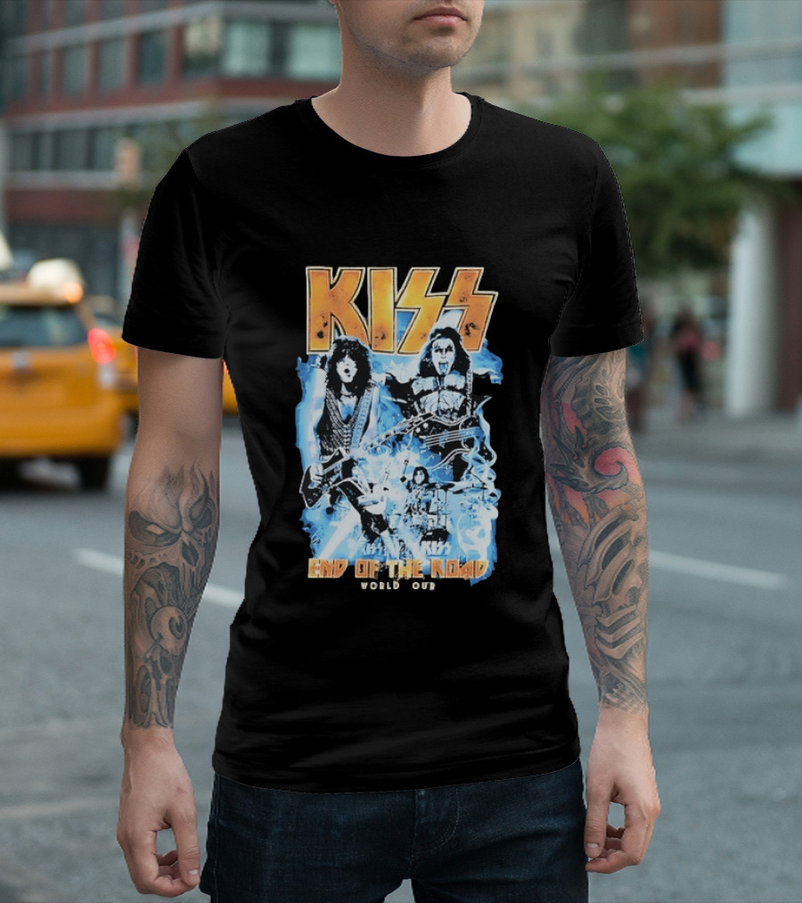 Kiss End Of The Road World Tour Rock Music Iconic Band Image T-Shirt
