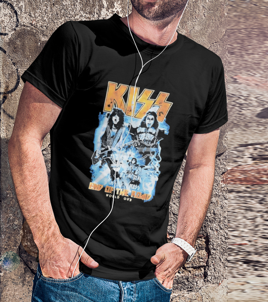 Kiss End Of The Road World Tour Rock Music Iconic Band Image T-Shirt