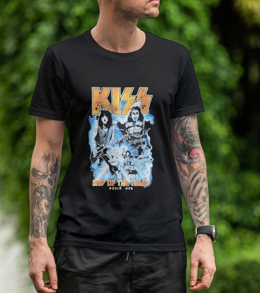 Kiss End Of The Road World Tour Rock Music Iconic Band Image T-Shirt