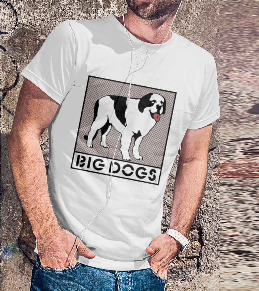 Big Dogs Saint Bernard Box Pink T-Shirt