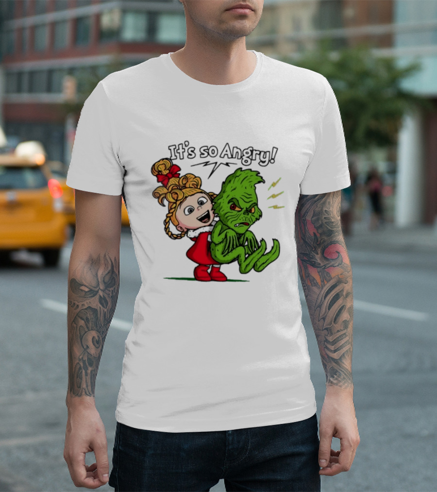 Cindy Lou Who Grinch It's So Angry Holiday Scene T-Shirt
