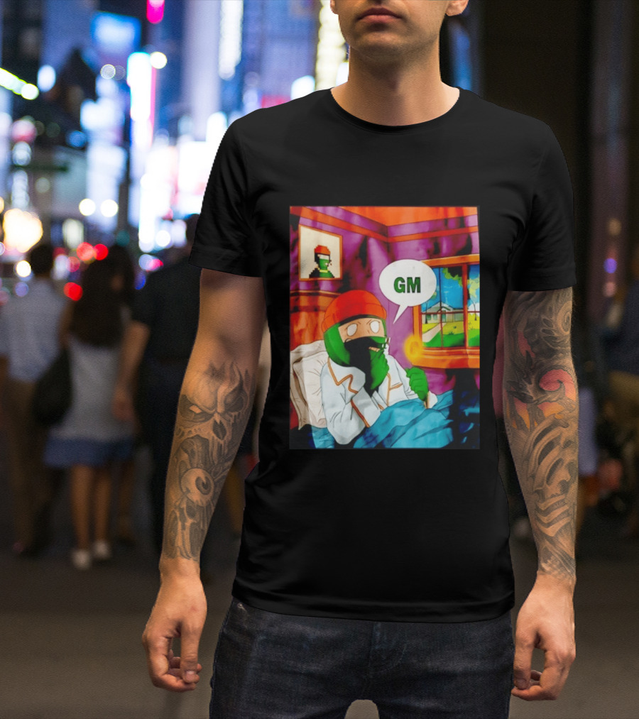 GM Crypto Morning Pepe Bitcoin Meme Blockchain T-Shirt