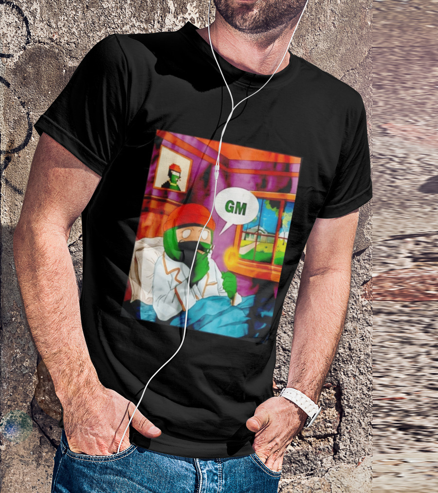 GM Crypto Morning Pepe Bitcoin Meme Blockchain T-Shirt