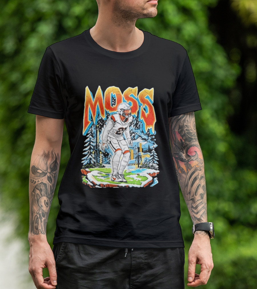 Randy Moss 21 Winter Scene Minnesota Vikings Legend T-Shirt