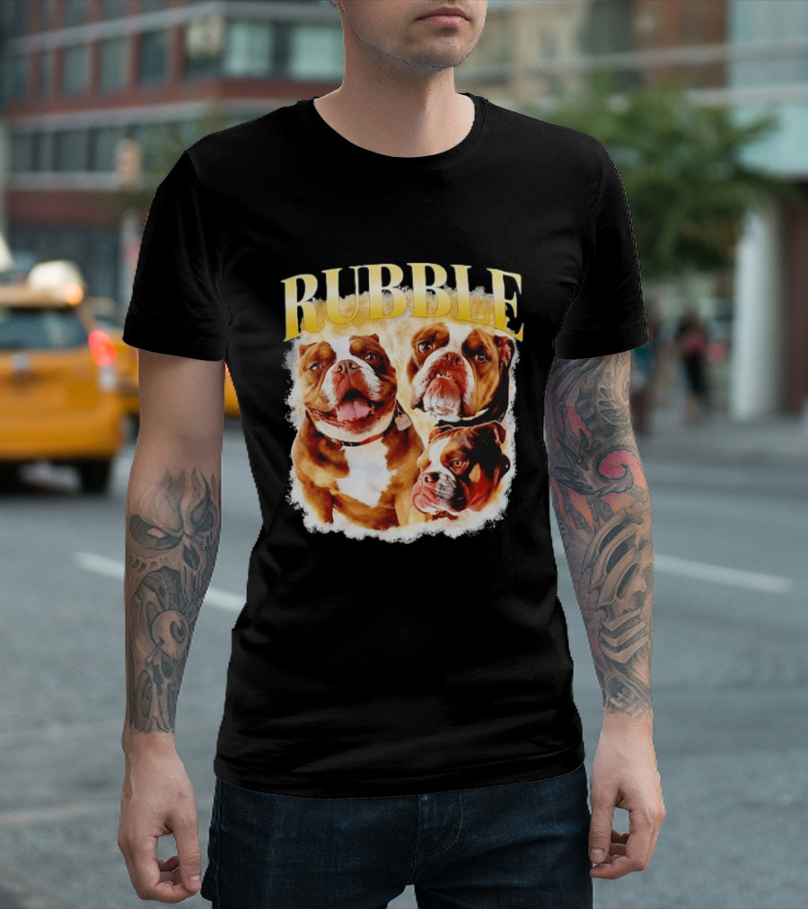 Rubble English Bulldog Dog Lover T-Shirt