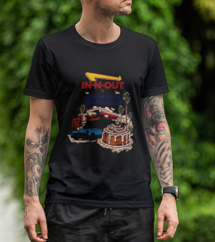 IN N OUT Cinnabon Sweet Stops Better Together Vintage Vibes T-Shirt