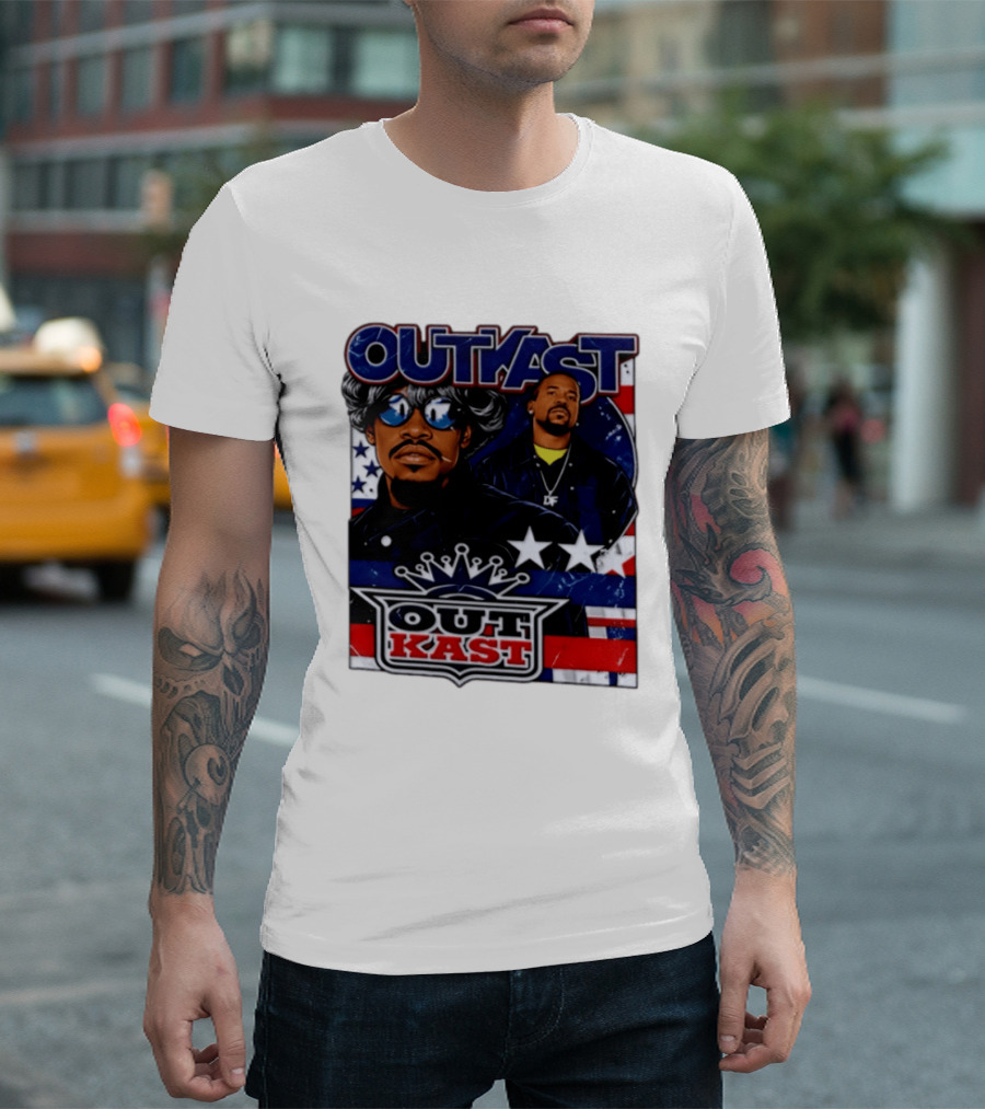 Outkast Legendary Duo Music Icon Stars And Stripes T-Shirt