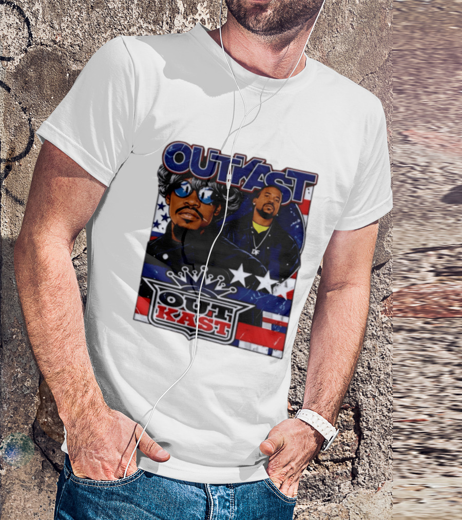 Outkast Legendary Duo Music Icon Stars And Stripes T-Shirt