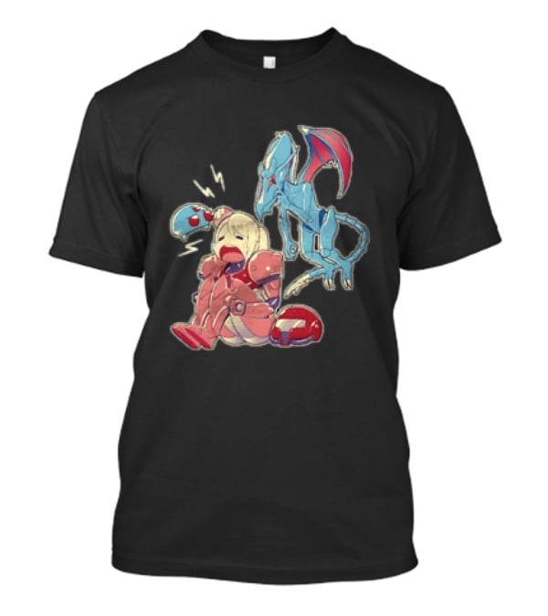 Samus Aran Metroid Bonk Cute Ridley And Chibi T-Shirt