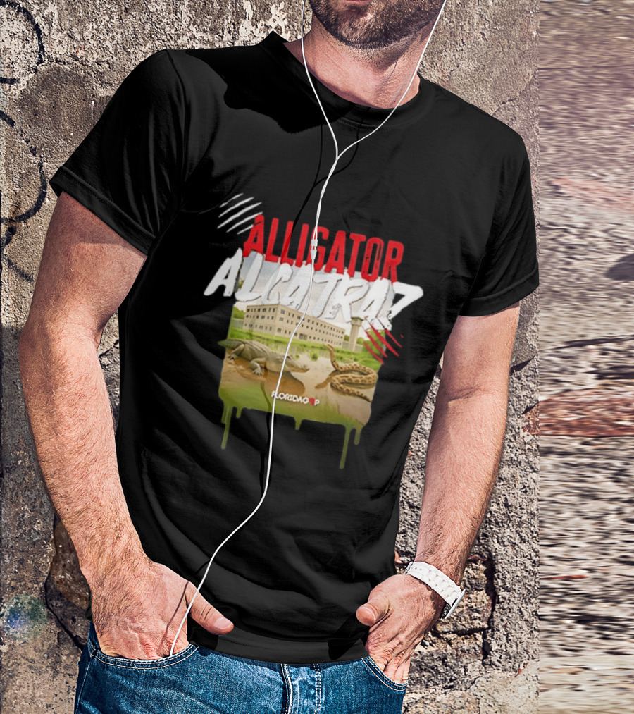 Alligator Alcatraz Florida Wildlife Scene T-Shirt