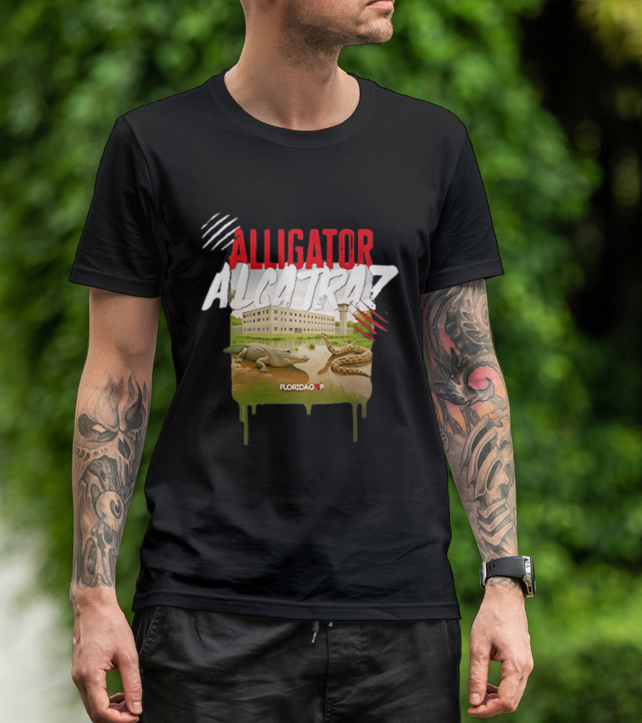 Alligator Alcatraz Florida Wildlife Scene T-Shirt