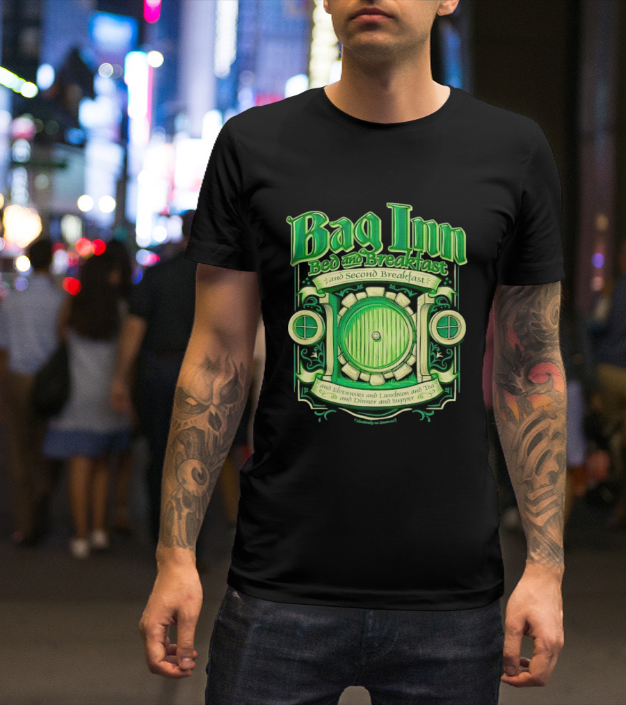 Bag Inn Bed And Breakfast Second Breakfast Elevensies Luncheon Tea Dinner Supper T-Shirt
