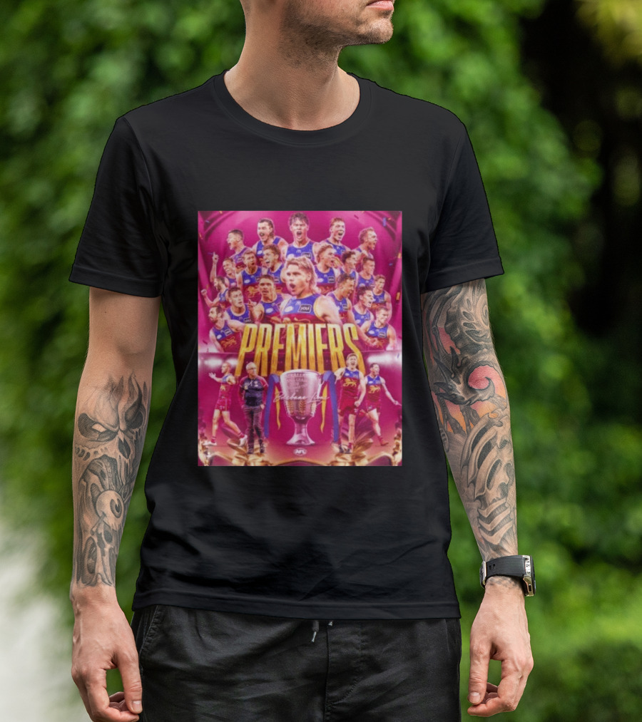 Brisbane Lions AFL 2026 Premiers Premiership Cup Celebration T-Shirt