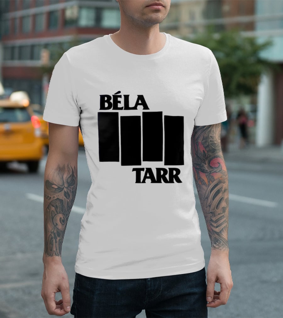Béla Tarr Block Logo Homage Black Flag T-Shirt