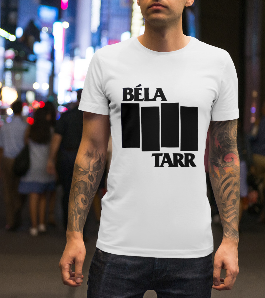 Béla Tarr Block Logo Homage Black Flag T-Shirt
