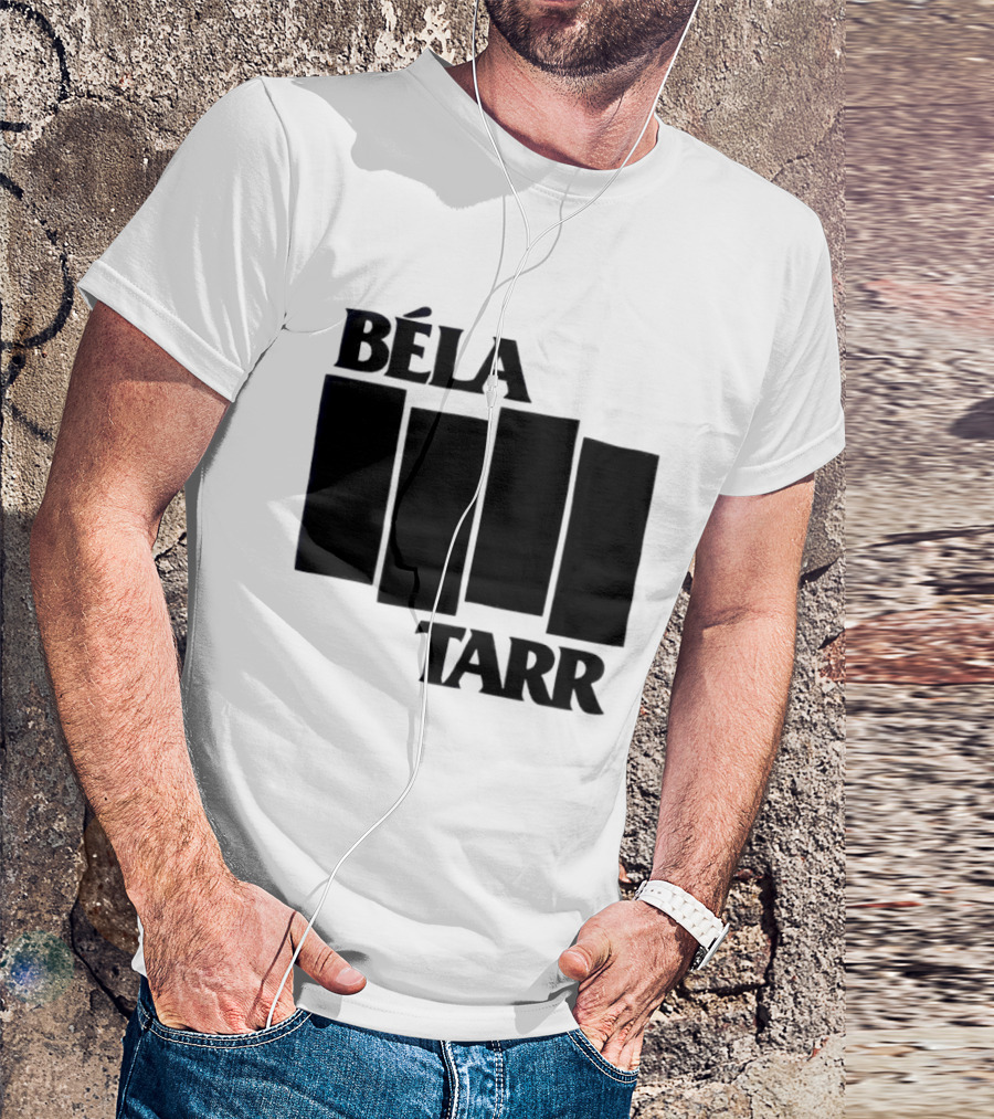 Béla Tarr Block Logo Homage Black Flag T-Shirt