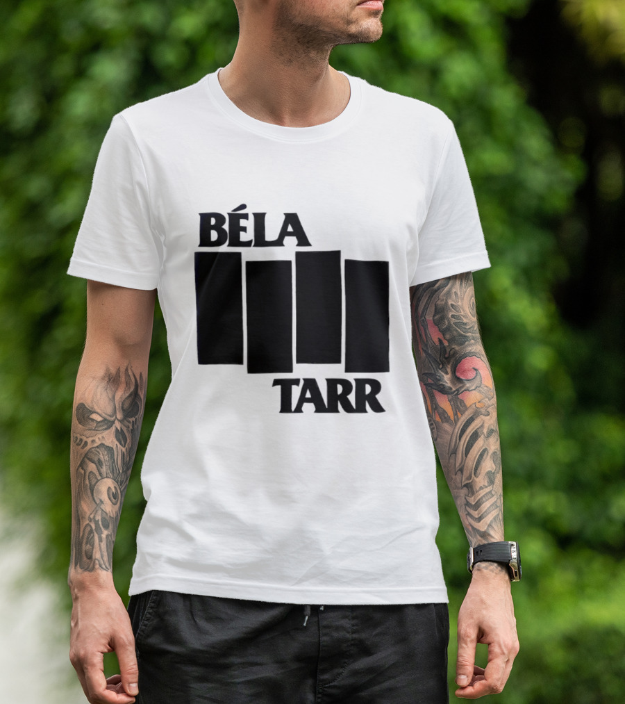 Béla Tarr Block Logo Homage Black Flag T-Shirt