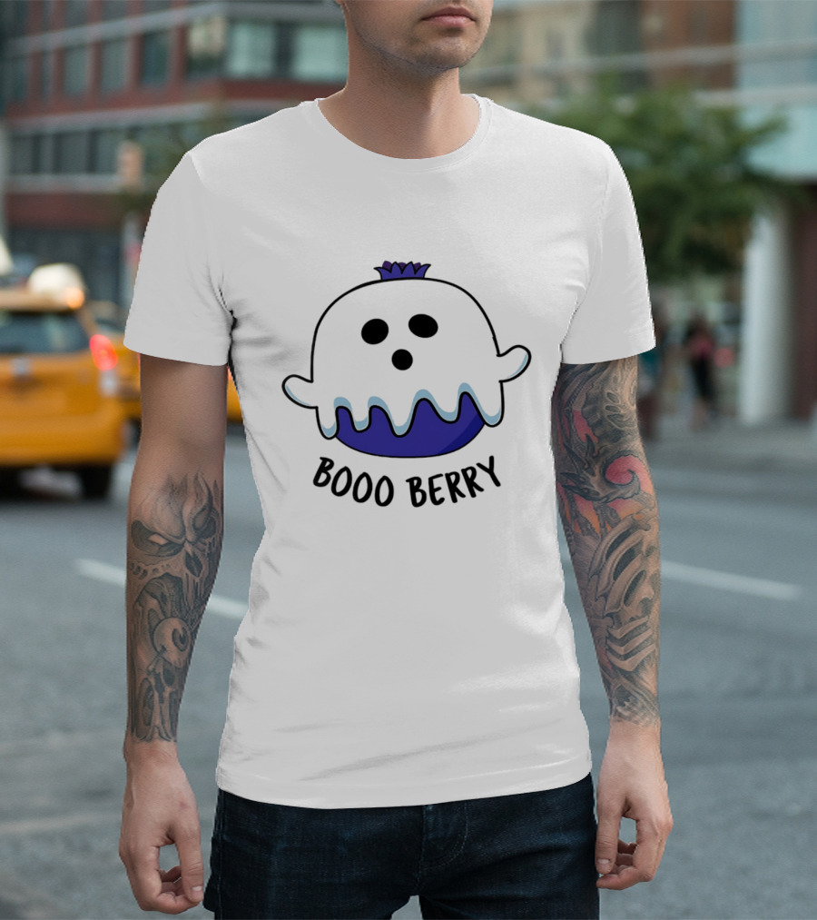 Boo Berry Ghost General Mills Cereal Inspired Booo Berry Ghost T-Shirt