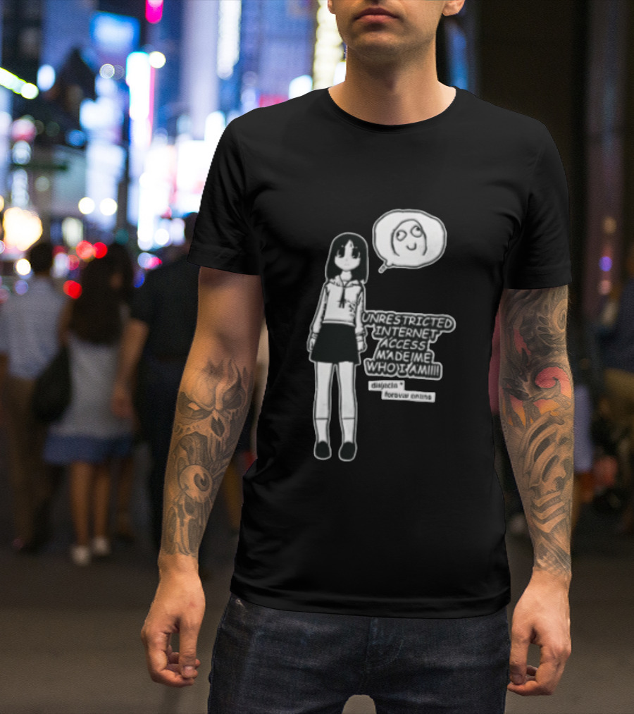 Lucky Star Kagami Hiiragi Unrestricted Internet Access Forever Anime Distincta T-Shirt