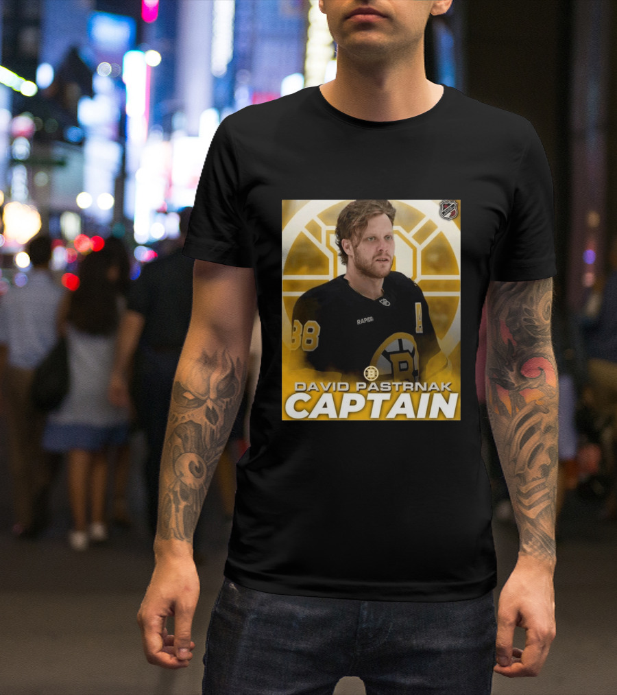 David Pastrnak Captain Boston Bruins NHL Hockey 88 T-Shirt
