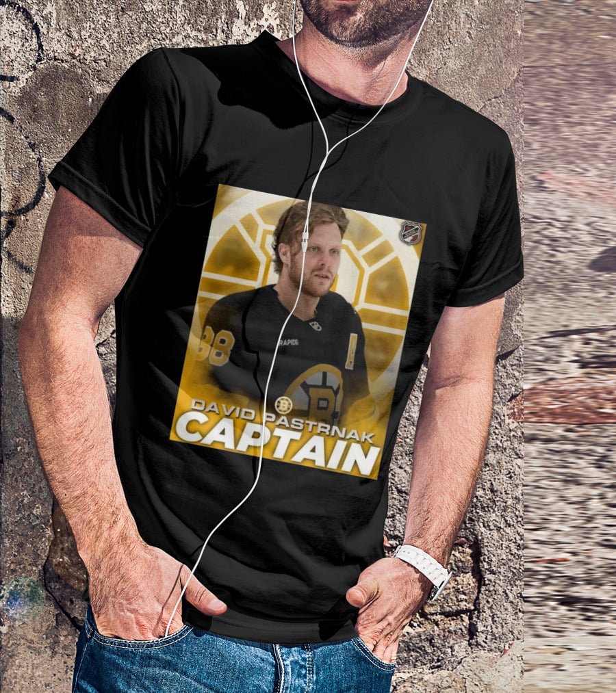 David Pastrnak Captain Boston Bruins NHL Hockey 88 T-Shirt