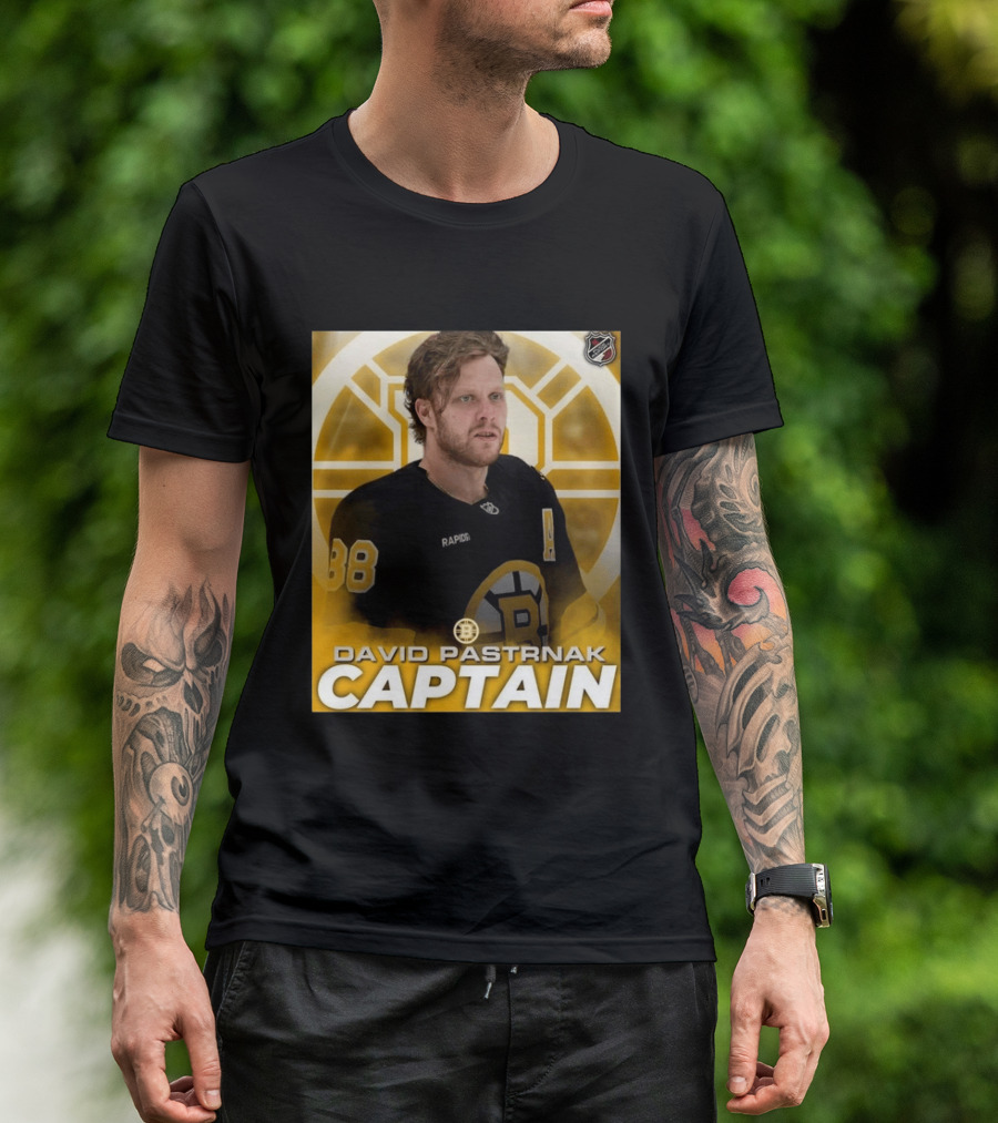 David Pastrnak Captain Boston Bruins NHL Hockey 88 T-Shirt