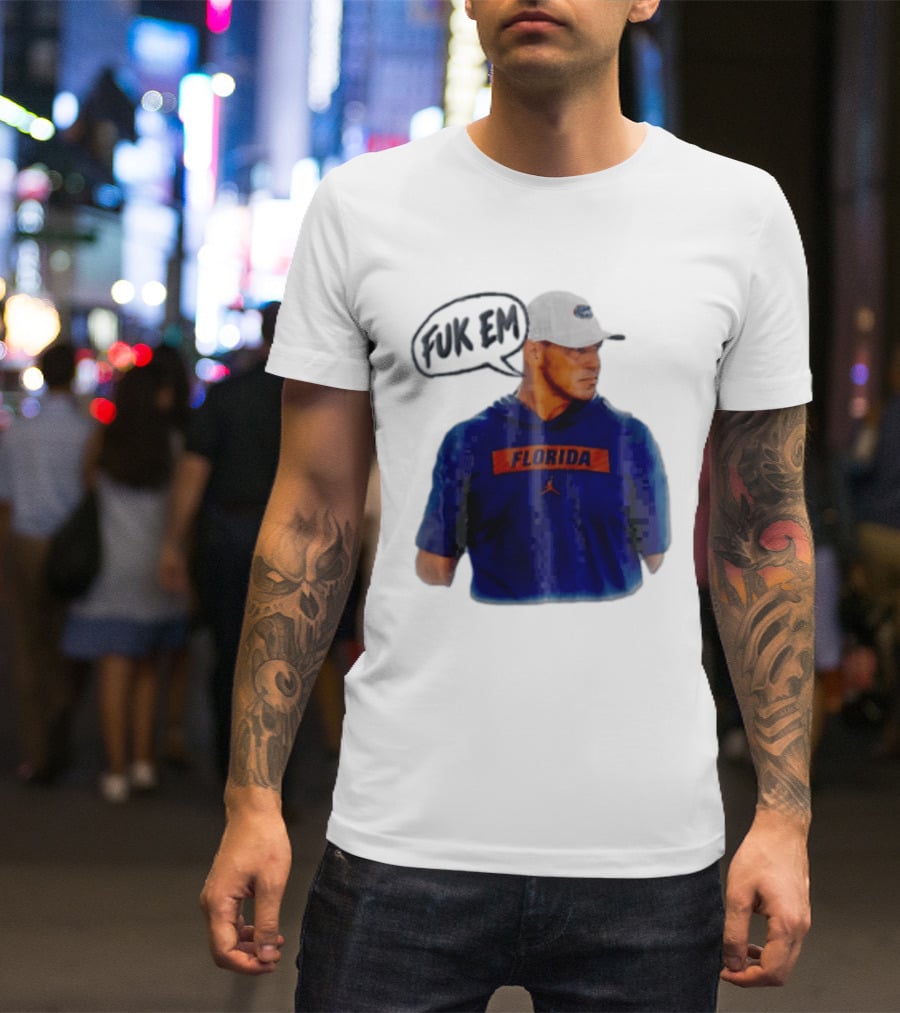 FLORIDA Coach Billy Napier Fuk Em Speech Bubble T-Shirt