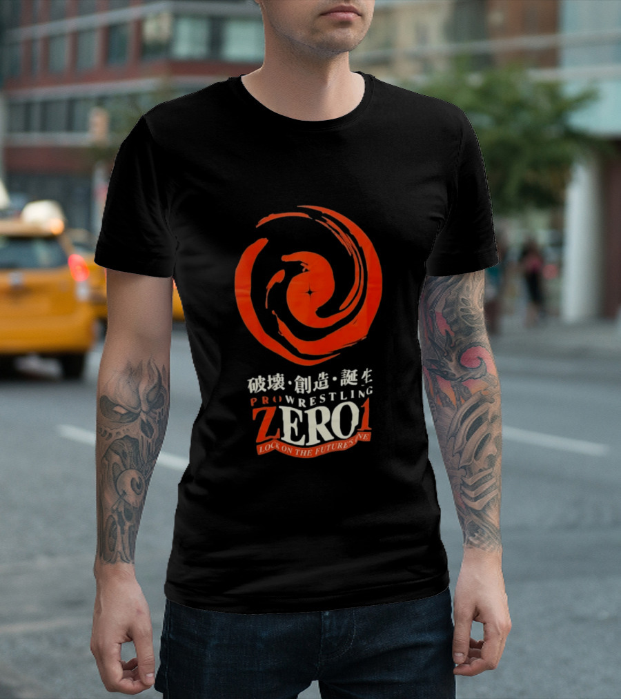 Pro Wrestling Zero1 Lock On The Future's One Breaking Creativity Birth T-Shirt