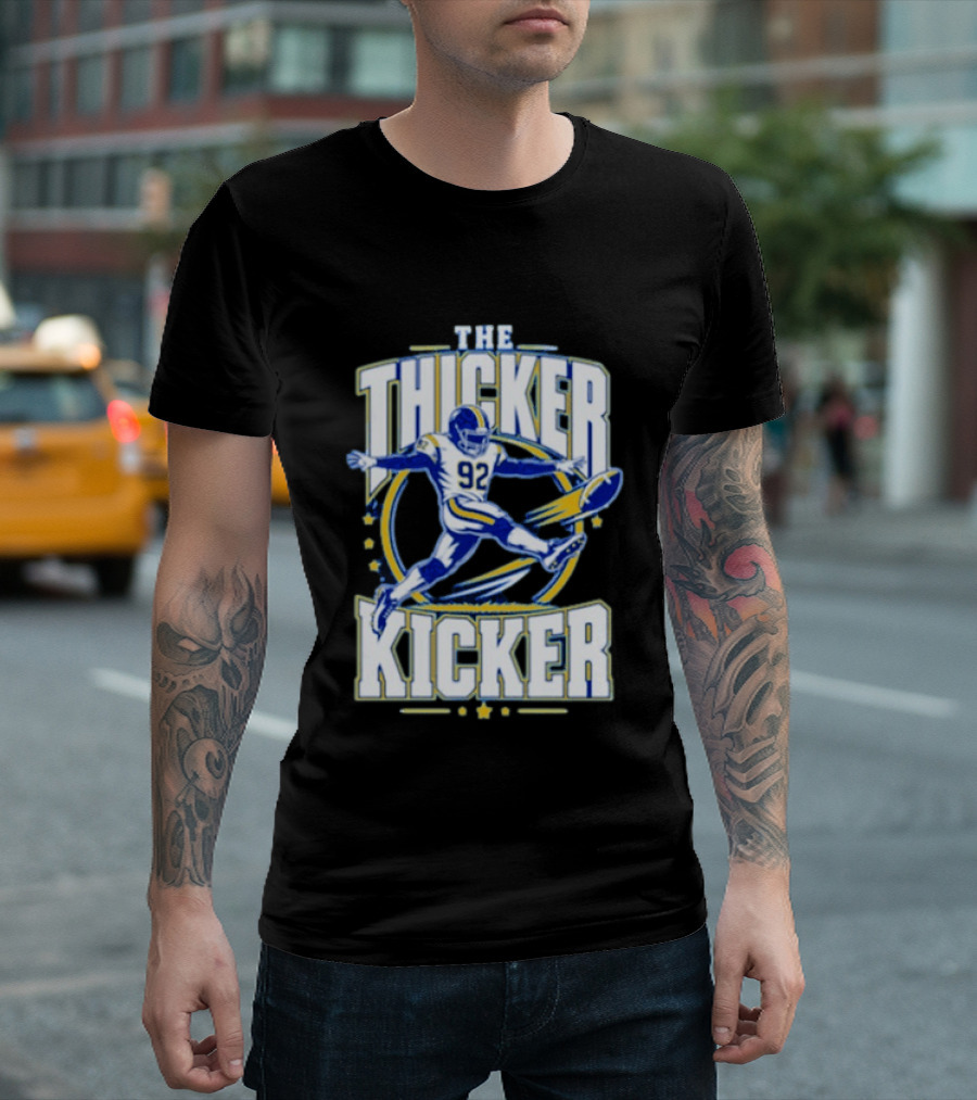Harrison Mevis The Thiccer Kicker LA Rams #92 Football T-Shirt