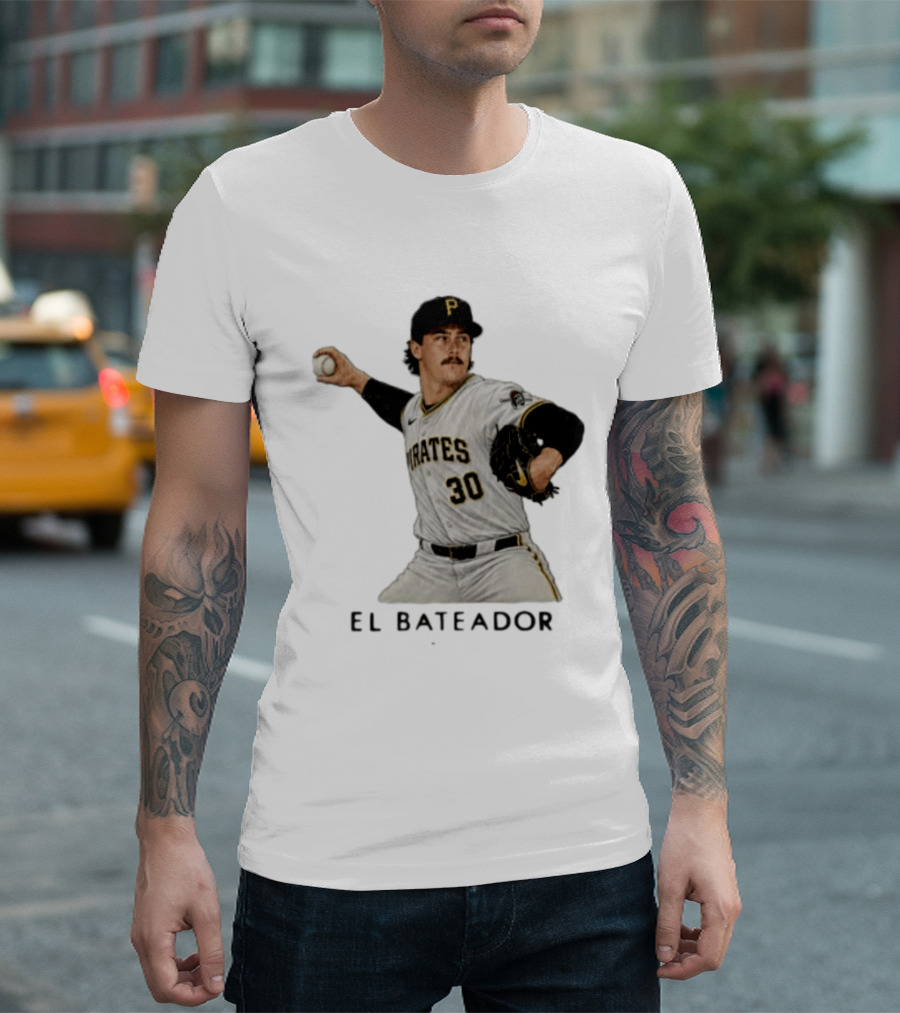 Pittsburgh Pirates Paul Skenes El Bateador Pitcher 30 MLB Baseball T-Shirt