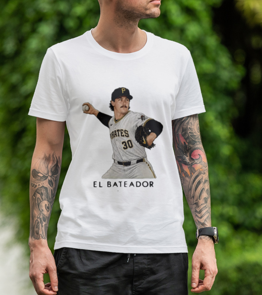 Pittsburgh Pirates Paul Skenes El Bateador Pitcher 30 MLB Baseball T-Shirt