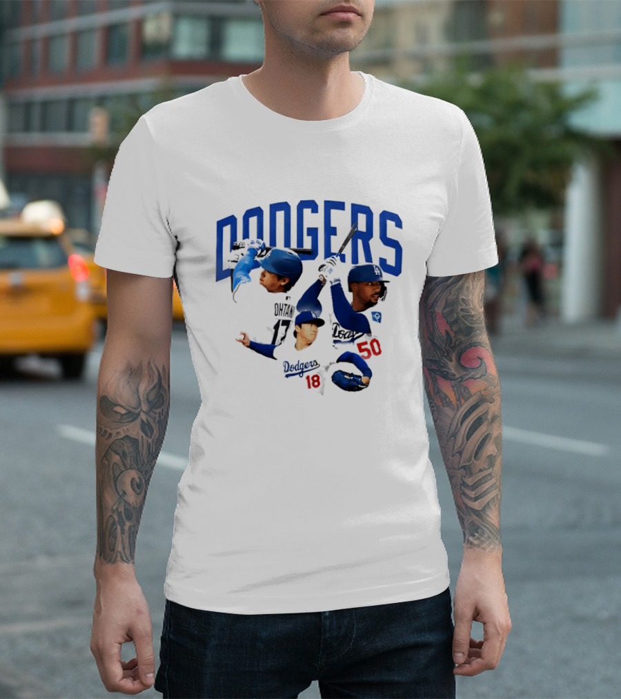 Los Angeles Dodgers Shohei Ohtani Mookie Betts Yoshinobu Yamamoto 17 18 50 T-Shirt
