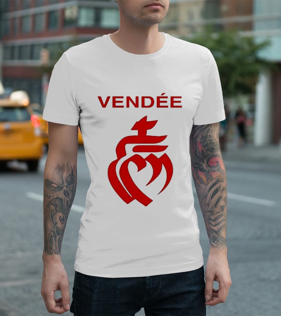 Vendée Sacred Heart Emblem France T-Shirt