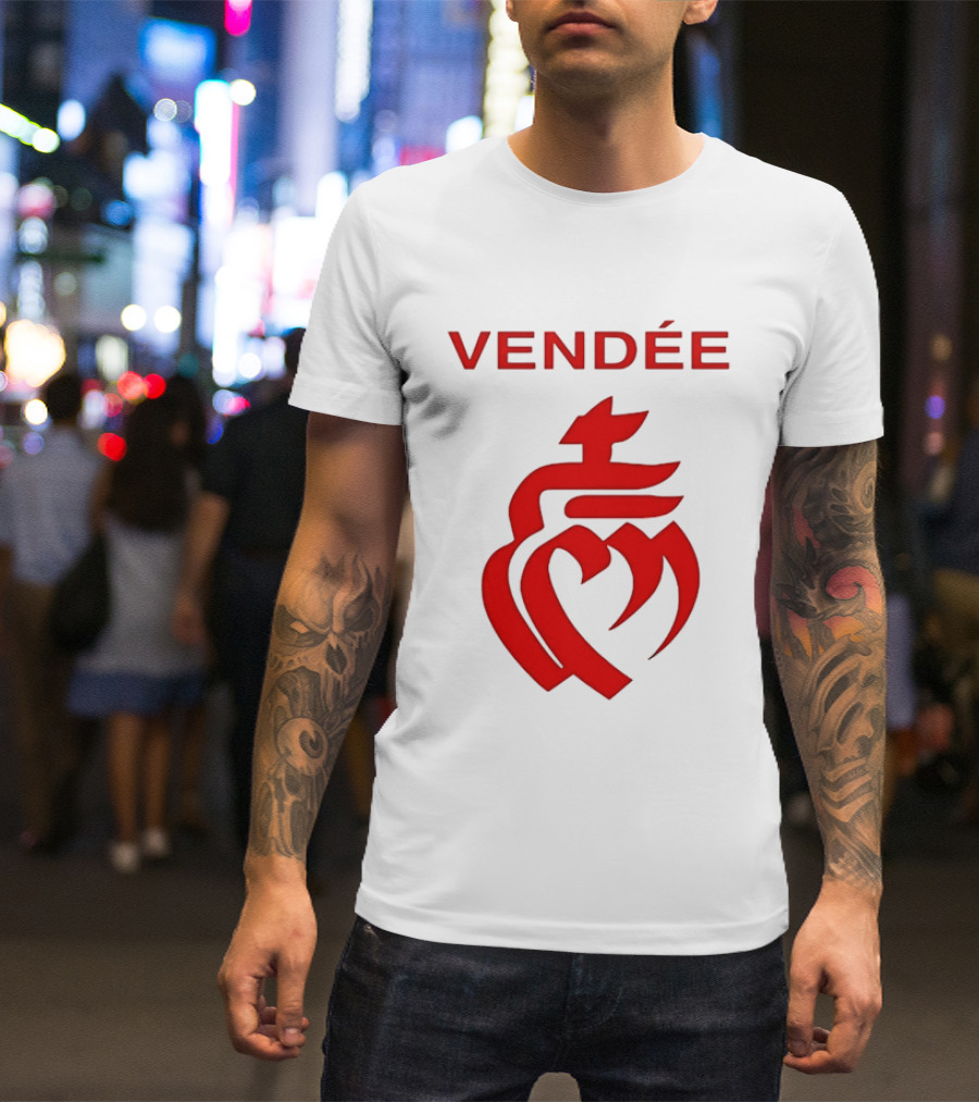 Vendée Sacred Heart Emblem France T-Shirt